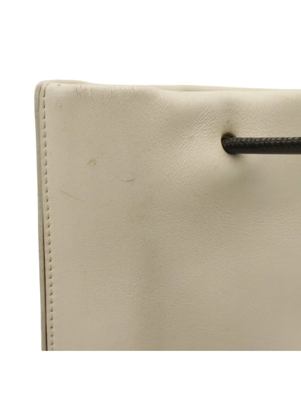 Chanel Essential Tote PM Small Logo Mini Bag Leather White Black
